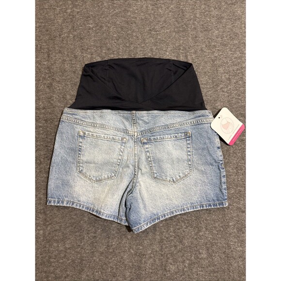 Ingrid & Isabel Maternity Women’s Shorts Short Crossover Panel Mini Denim Size 2 - Picture 5 of 7
